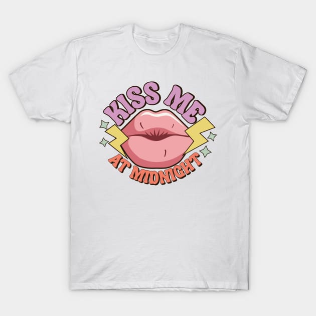 Kiss Me At Midnight T-Shirt by MZeeDesigns